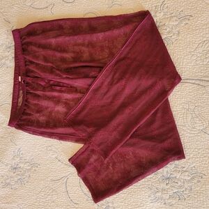 Burgundy Lace Pants